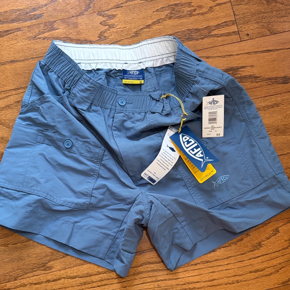 AFTCO Men's Athletic Blue Shorts